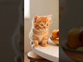 Kitten Midnight Kitchen Raid 🐈⬛ #animation #catvideo #aicat #cute #fun