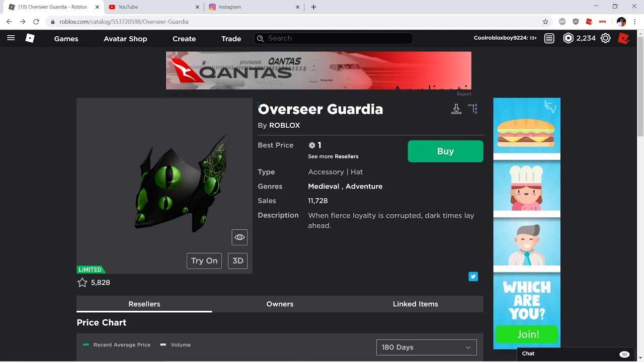 So My Brother Sold His Overseer Guardia For R 1 Youtube - roblox guardia