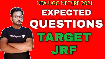 HIGHLY EXPECTED QUESTIONS FOR NTA UGC NET/JRF 2021 👌👌