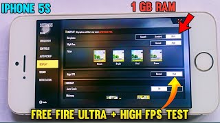 Iphone 5s free fire ultra graphics + high fps test in 2022 🔥 | 1 gb ram iphone handcam gameplay screenshot 1