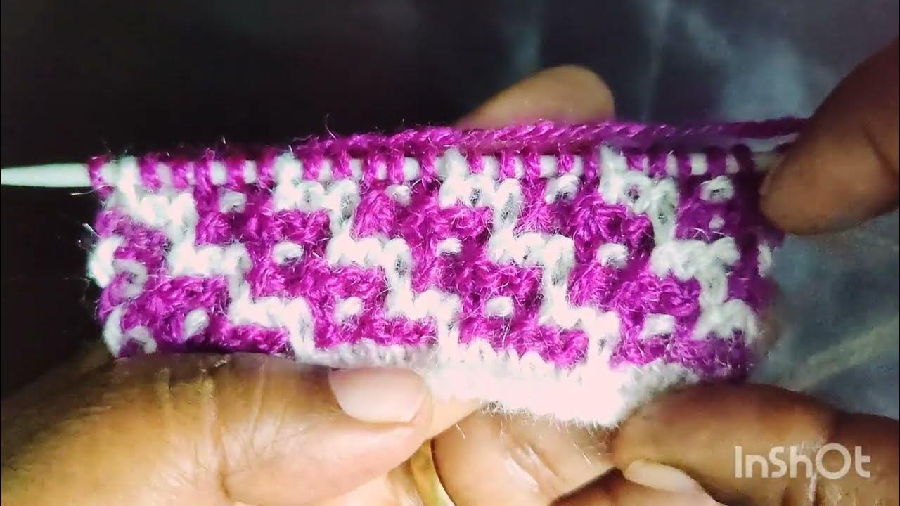 Easy double color knitting pattern NO. 117 RIGHT TO LEFT HINDI YouTube