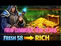 The 58 Boost to Riches Challenge : Got to 2K gold at lvl 68, Green items are a gold mine