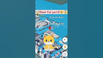 Giant cat part 2 on 😺Google maps and#Earth Sky 🌎#short#shorts