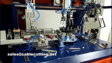 Full automatic wire cutting stripping winding coiling and tying machine