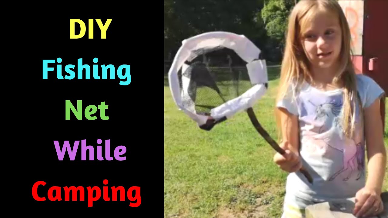 DIY Fishing Net While Camping (duct tape and campsite items) 