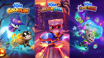 Talking Tom Gold Run Vs Talking Tom Hero Dash Vs Talking Tom Time Rush Android Gameplay 