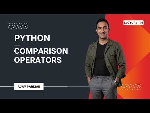 ⚖️ Python Comparison Operators | Lecture 14 | Python + Data Analytics