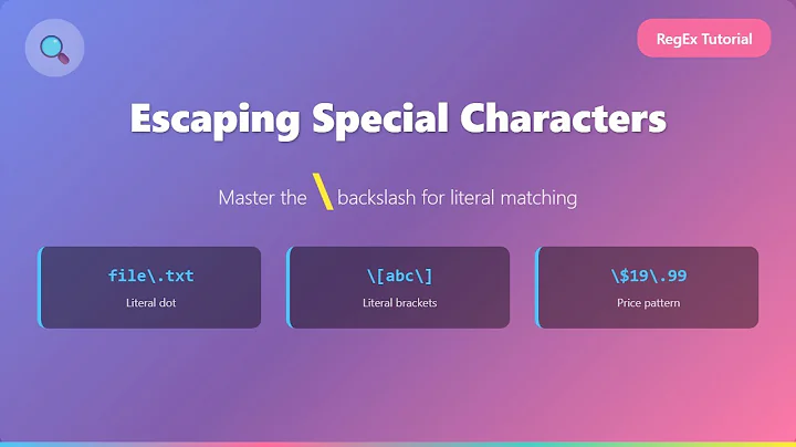 Regex Escaping: Demystifying Special Characters for Beginners