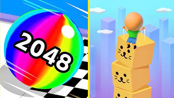 Ball Run 2048 Vs Cube surfer Walkthrough Android iOS Gameplay ZXS3MD3B
