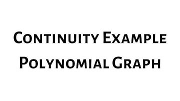 Continuity from a Graph Polynomial Example