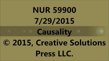 NUR 59900 - 7/29/2015 - Causality - Final Video