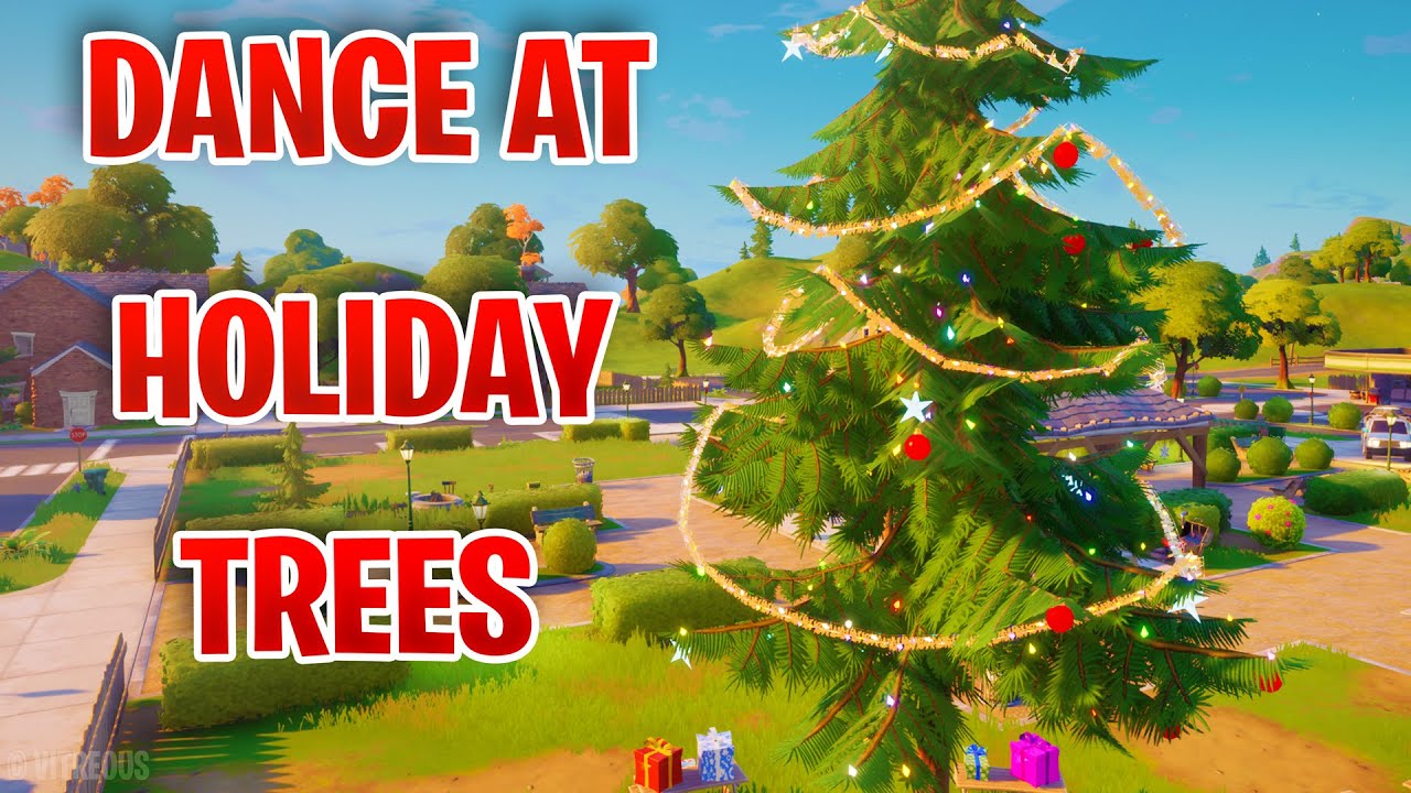 Dance at different Holiday Trees ALL LOCATIONS Fortnite Operation