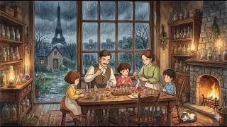 Ghibli ASMR|Garden Winter Rain in Paris: Blending Bespoke Family Perfume|Sleep&amp;Study| Heal Cozy Time