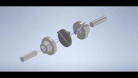 Oldham Coupling presentation in Autodesk Inventor 2023