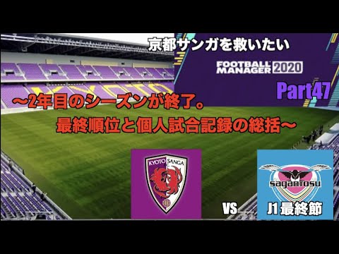 Fm 2年目終了 京都サンガを救いたい Football Manager 実況part47 J1リーグ Youtube