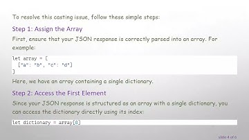 How to Properly Cast NSSingleObjectArrayI to NSDictionary in Swift 5