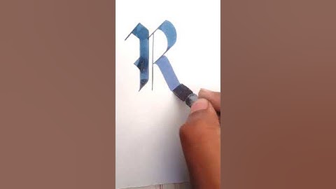 Calligraphy || Calligraphy letter (Rr) || Capital letter and small letter || #shorts