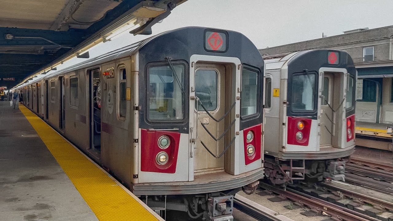 7 Express & Local Trains at 40 St-Lowery St (Pre-Temporary Platform ...