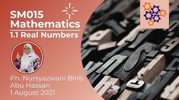 SM015 Mathematics. 1.1 Real Numbers