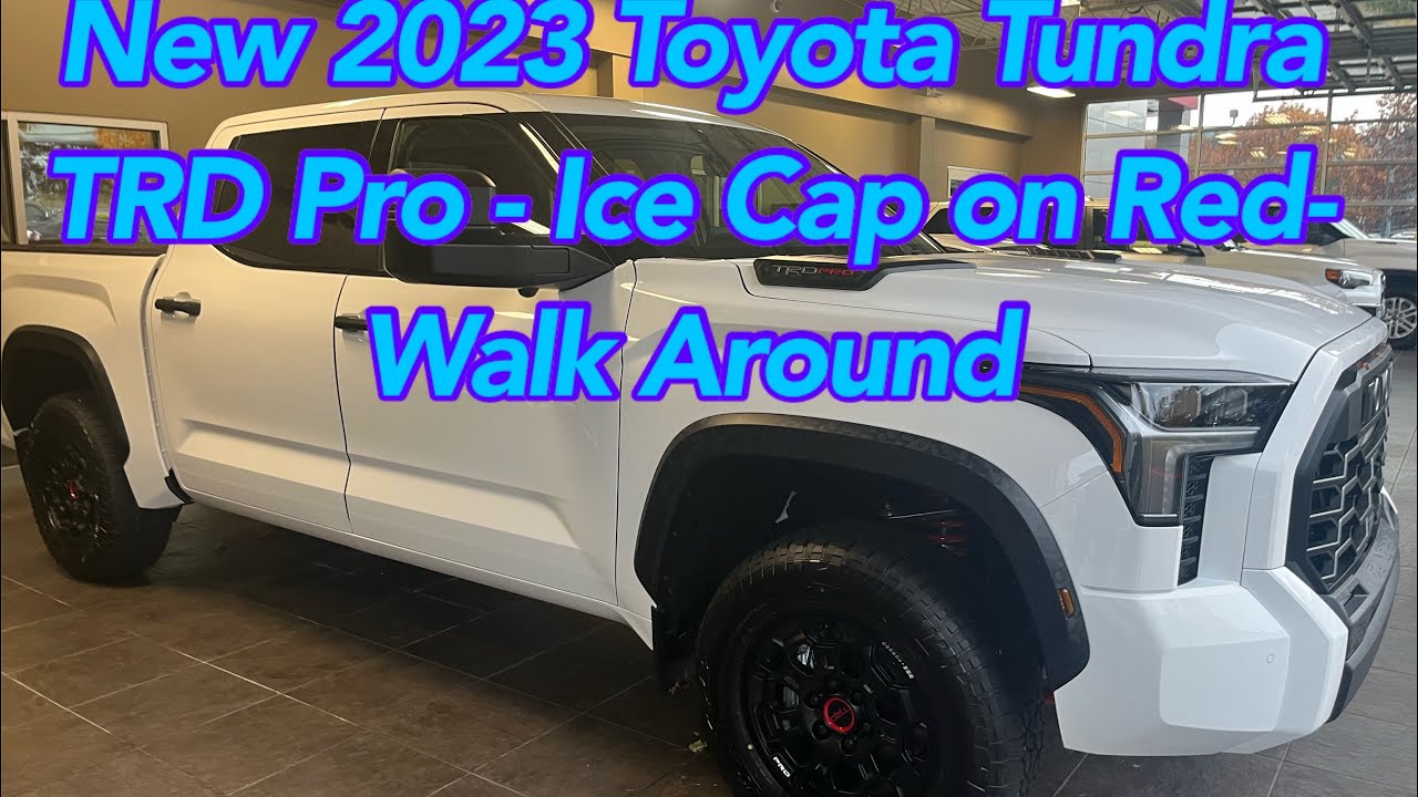 New 2023 Toyota Tundra TRD Pro Ice Cap on Red Walk Around - YouTube