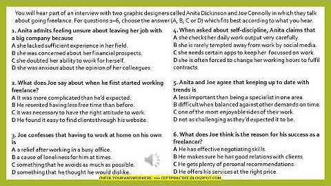 CEPT Practice C1 Level || Extended Listening about an interview with two graphic designers