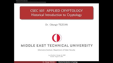 Applied Cryptology 1.1: Historical Ciphers