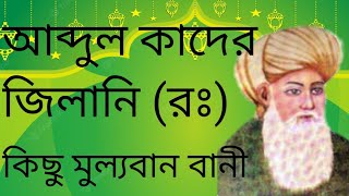 জীবনের প্রয়োজনীয় কিছু বানী বড় পীর আবদুল কাদের জিলানী (রঃ) সবাই শুনবেন মনটা ভাল হয়ে যাবে।