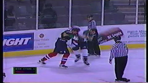 Trevor Sherban vs Aaron Plumb IHL fight