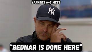 Aaron Boone RIPS INTO Bednar after BLOWING GAME - Post Game Interview - Yankees 6-7 Mets