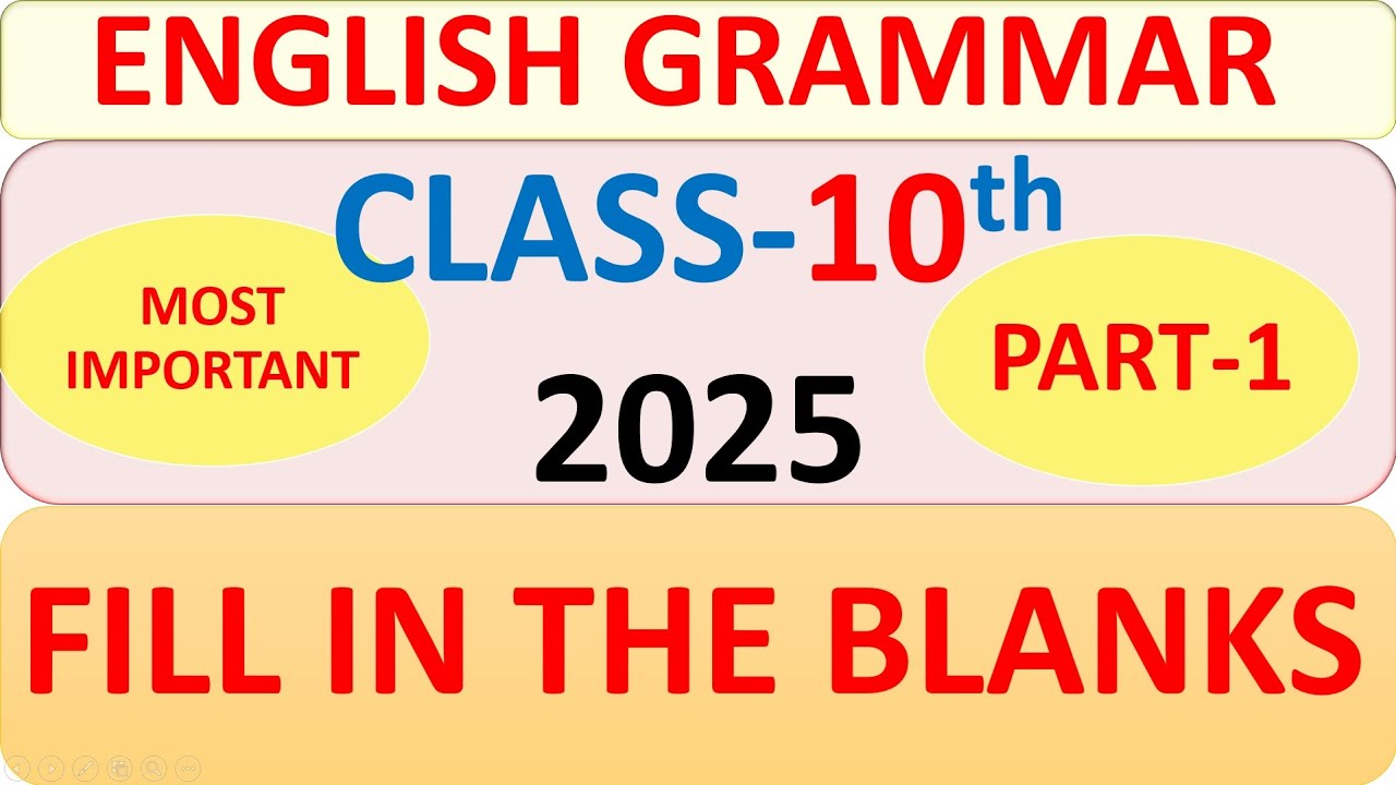 10th English grammar DO AS DIRECTED 2025-26 PART-1 FILL IN THE BLANKS ...