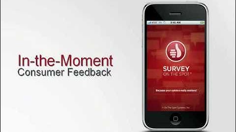 Survey On The Spot Product Presentation