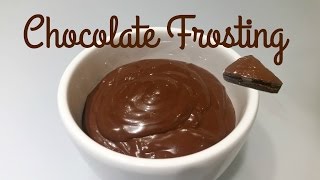 ... this video shows u how to make chocolate frosting/icing/...