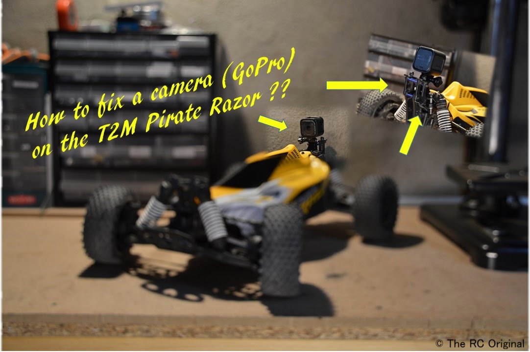 How to fix a camera gopro on T2M Pirate Razor?/Comment fixer une Gopro ...