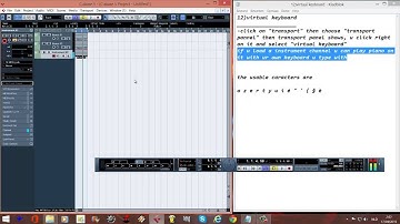 CUBASE TUTORIAL English step by step 12 virtual keyboard
