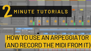 How to Use an Arpeggiator (and record its midi)