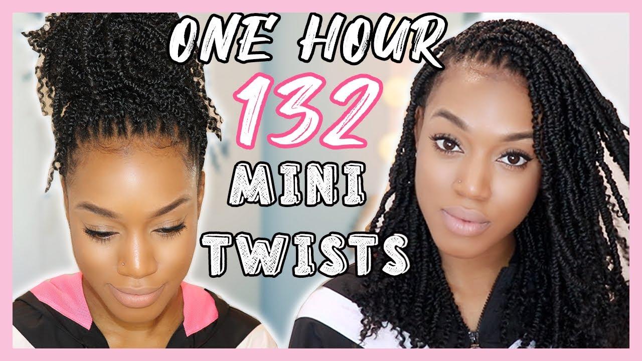 Sis132 MINI TWISTS IN 1 HOUR!! 😱 Easy Crochet Hairstyle ft. Nomadik Mini  Twists 2019 