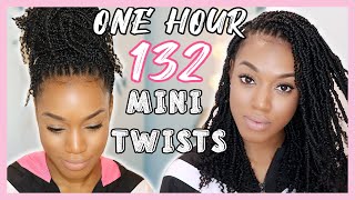 Sis...132 MINI TWISTS IN 1 HOUR!!  Easy Crochet Hairstyle ft. Nomadik Mini Twists 2019