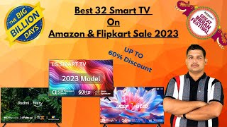 32 Inch Smart TV On Amazon Great Indian Festival Sale and Flipkart Big Billion Days Sale 2023