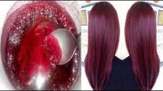 طريقة صبغ الشعر باللون الأحمر الناري كريزى  بالبيت
