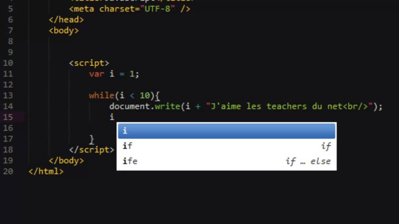 Javascript - 23 - La boucle while - YouTube