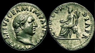 ✅ Денарий, 69 год, Древний Рим, Монета, Авл Вителлий, 🌏 Denarius, 69 AD, Ancient Rome 🏺