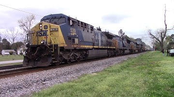 CSXT V650-06 AH44CW/SD70MAC/ES40DC/AC44CW Horn Salutes Big Train pulling hard