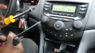 2003-07 Honda Accord Radio Removal