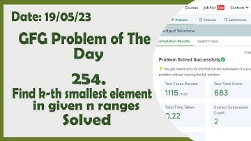 Find k-th smallest element in given n ranges || C++ || GFG Daily Problem