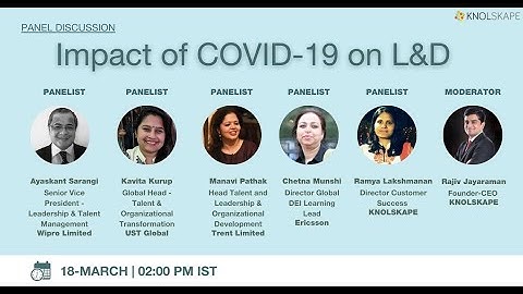 Panel Discussion: Impact of COVID-19 on Learning and Development
