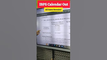🔴 IBPS Calendar 2025-26 Out| All Dates Revealed 📆