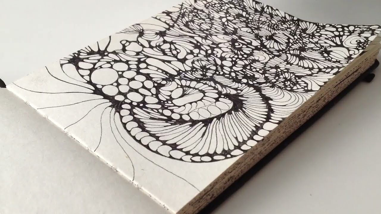 STUDIO VLOG - SKETCHBOOK SESSIONS - DRAWING IN MY SKETCHBOOK - ABSTRACT INK ART