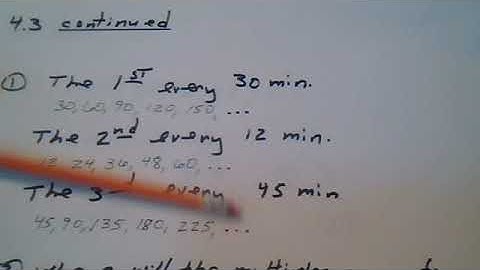 1350 Ch  4  LCM  When will three motorcyclist cross the starting point again at the sam time