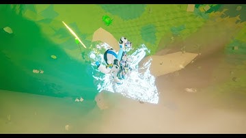 Astroneer | Blowing into a planet.