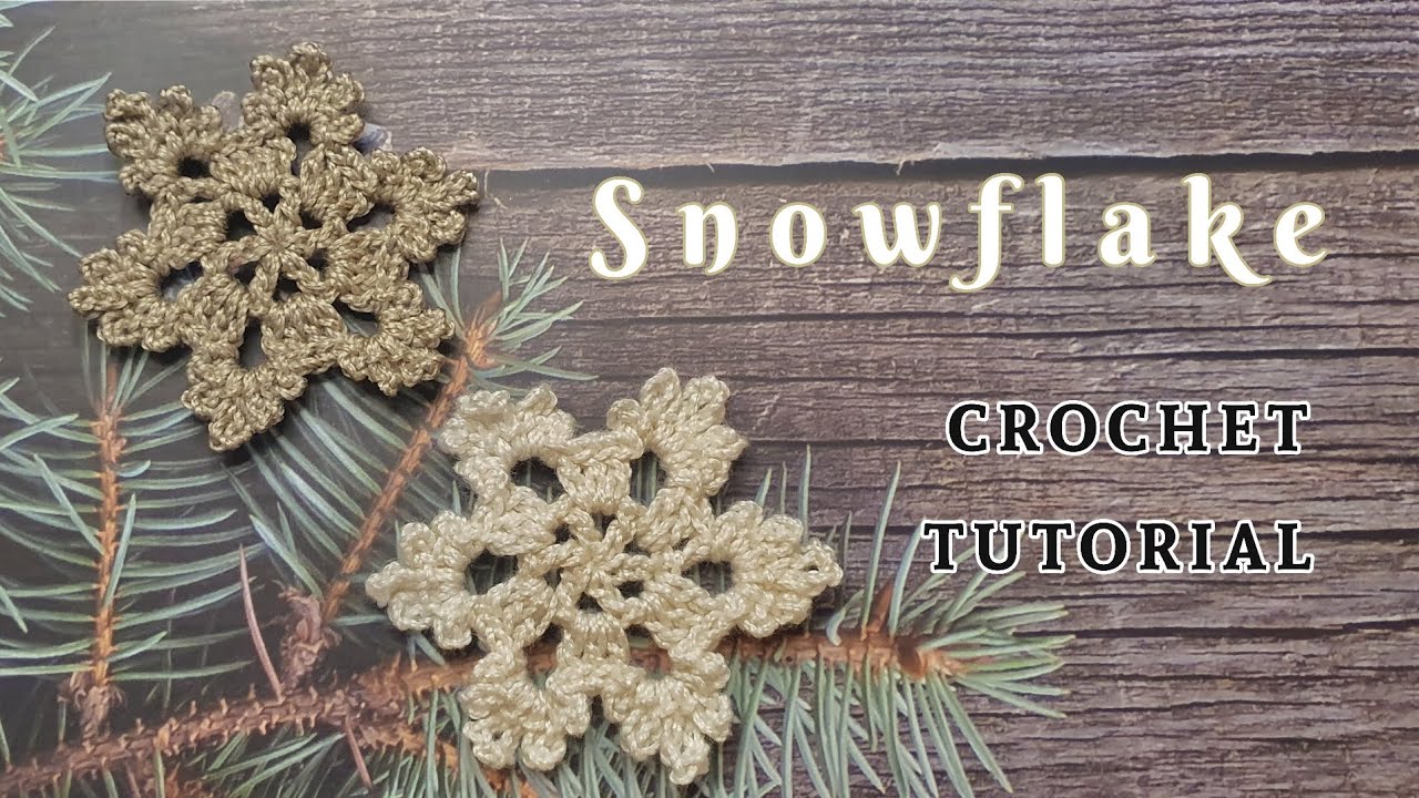How to crochet a snowflake l Crochet a snowflake Tutorial. YouTube